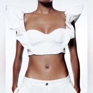 zara voluminous poplin top